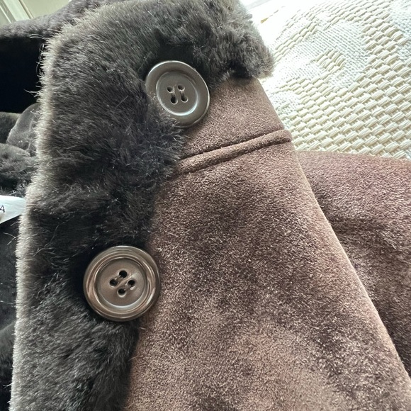 Marvin Richards brown suede and faux fur women’s coat - Picture 12 of 13